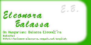 eleonora balassa business card